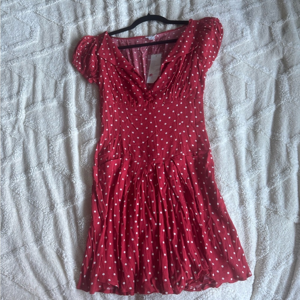 Kimchi Blue Pink Polka Dot Dress